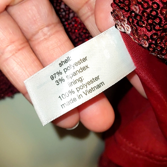 Lane Bryant Crimson Sequin Top - Picture 4 of 5